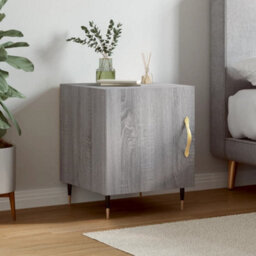 Berkfield Bedside Cabinet Grey Sonoma 40X40X50 Cm Engineered Wood - thumbnail 1