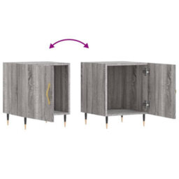 Berkfield Bedside Cabinet Grey Sonoma 40X40X50 Cm Engineered Wood - thumbnail 7
