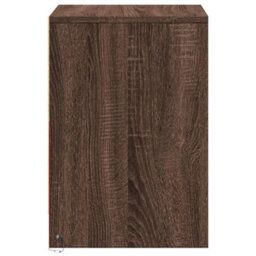 Berkfield Bedside Cabinet With Led Lights Brown Oak Engineered Wood - thumbnail 7