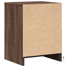 Berkfield Bedside Cabinet With Led Lights Brown Oak Engineered Wood - thumbnail 8