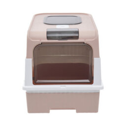 Darphe Pink Large Fully Enclosed Cat Litter Box With Uv Sterilization And Odor Control - thumbnail 3