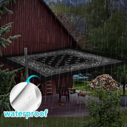 Black 1.5X1.5M Rectangular Shade Sail Waterproof Uv Resistant - thumbnail 4