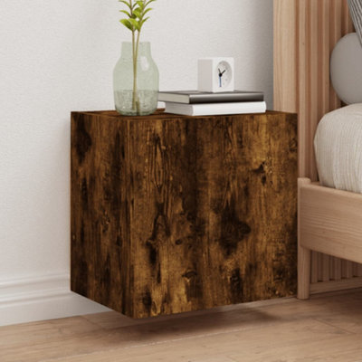 Berkfield Tv Wall Cabinet Smoked Oak 40.5X30X40 Cm Engineered Wood - image 1