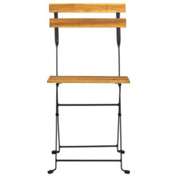 Folding Garden Chairs 2 Pcs Steel And Solid Acacia Wood - thumbnail 4