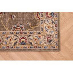 Green Traditional Bordered Floral Rug Easy To Clean Dining Room-120Cm X 170Cm - thumbnail 4