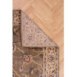 Green Traditional Bordered Floral Rug Easy To Clean Dining Room-120Cm X 170Cm - thumbnail 3