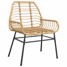 Berkfield Garden Dining Set 5 Pcs Brown Poly Rattan - thumbnail 6