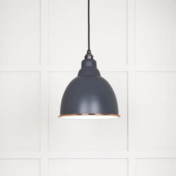 From the Anvil White Gloss Brindley Pendant In Slate