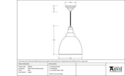 From the Anvil White Gloss Brindley Pendant In Slate - thumbnail 2