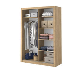 Arte Lux Iv Sliding Door Wardrobe W1500mm H2150mm D600mm - Elegant Oak Shetland With Reflective Door - thumbnail 4
