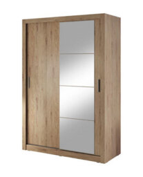 Arte Lux Iv Sliding Door Wardrobe W1500mm H2150mm D600mm - Elegant Oak Shetland With Reflective Door - thumbnail 2