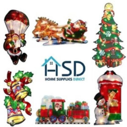 HSD Santa Stop Here Sign - Silhouette Lights For Christmas Decoration - thumbnail 4