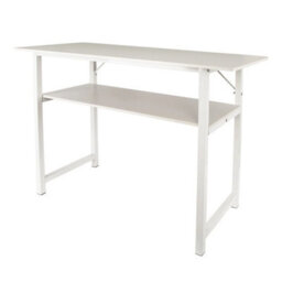 White Console Table Sofa Side Table Computer Desk Storage Shelf Laptop Desk - thumbnail 4