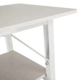 White Console Table Sofa Side Table Computer Desk Storage Shelf Laptop Desk - thumbnail 5