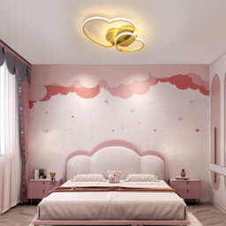 Pheashine Elegant Led Heart-Shaped Ceiling Light Gold 52X35.5X7.5Cm Remote Control Stepless Dimming 3000-6500K - thumbnail 7