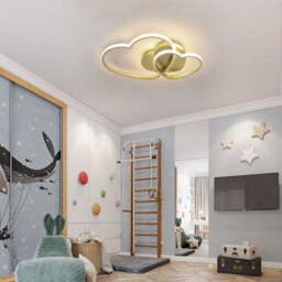Pheashine Elegant Led Heart-Shaped Ceiling Light Gold 52X35.5X7.5Cm Remote Control Stepless Dimming 3000-6500K - thumbnail 8