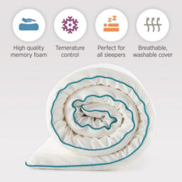 Summerby Sleep 2.5Cm Anti-Slip Memory Foam Mattress Topper, King Size 150 X 200Cm - thumbnail 3