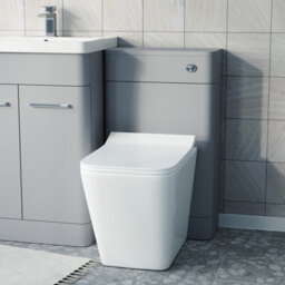 Nes Home Matte Grey 600mm Freestanding Vanity Wc Unit & Square Toilet - thumbnail 4