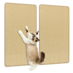 Costway 2-Piece Cat Scratcher Mat Set 80 X 50 Cm (L X W) Natural Sisal Pads - thumbnail 3