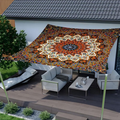 Orange 2X2.4M Rectangular Shade Sail 95% Uv Protection - image 1