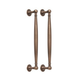 Homestylestore 600 X 650mm Black Grey Wall Mounted Mirrored Door Bathroom Cabinet And Aged Bronze Classic T Bar Handles - thumbnail 3