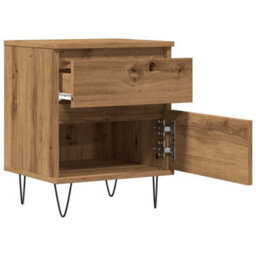 Berkfield Bedside Cabinet Artisan Oak 40X35X50 Cm Engineered Wood - thumbnail 4