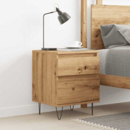 Berkfield Bedside Cabinet Artisan Oak 40X35X50 Cm Engineered Wood - thumbnail 3