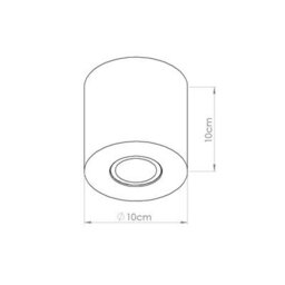 Luminosa Lighting Luminosa Orbis Surface Mounted Downlight Olive Green 1X Gu10 - thumbnail 7