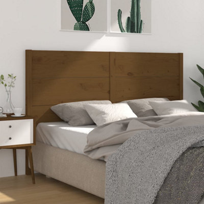 Berkfield Headboard Honey Brown 126X4X100 Cm Solid Wood Pine - image 1