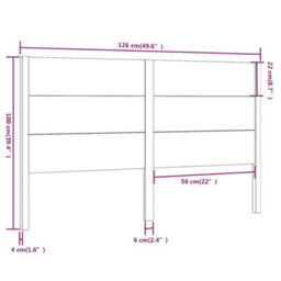 Berkfield Headboard Honey Brown 126X4X100 Cm Solid Wood Pine - thumbnail 6