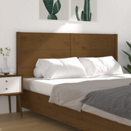 Berkfield Headboard Honey Brown 126X4X100 Cm Solid Wood Pine - thumbnail 4