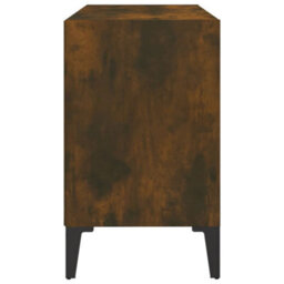 Berkfield Sturdy Tv Cabinet With Metal Legs Smoked Oak 69.5X30X50 Cm - thumbnail 5