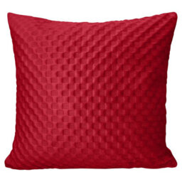 Intimates Premium Velvet Embossed Pattern Sofa Cushion, Modern Home Decor Accent - Red