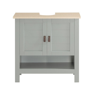 Sobuy Bzr69-Hg, Under Sink Cabinet Bathroom Vanity Unit Bathroom Storage Cabinet, Grey,w60Xd30Xh60 - image 1