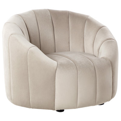 Beliani Retro Armchair Malung Velvet Beige - image 1