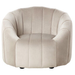 Beliani Retro Armchair Malung Velvet Beige - thumbnail 4