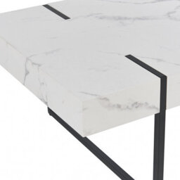 Beliani Coffee Table Merced White Marble - thumbnail 5