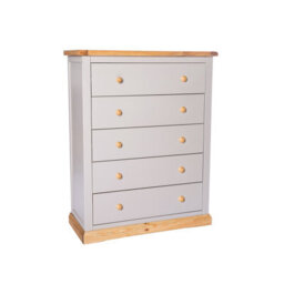 Cabinet Bits Bomporto 5 Drawer Chest Of Drawers Wood Knob - thumbnail 2