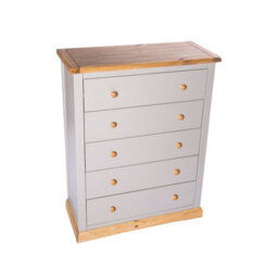 Cabinet Bits Bomporto 5 Drawer Chest Of Drawers Wood Knob - thumbnail 3