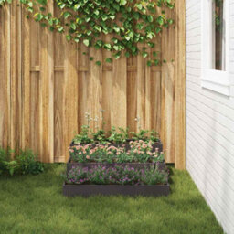 Berkfield Garden Planter Black 90 X 90 X 35 Cm Steel - thumbnail 4