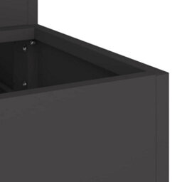 Berkfield Garden Planter Black 90 X 90 X 35 Cm Steel - thumbnail 9