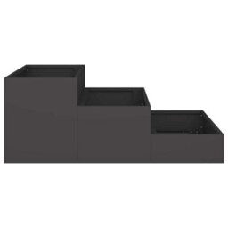 Berkfield Garden Planter Black 90 X 90 X 35 Cm Steel - thumbnail 7