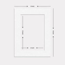 Ak Frames 8X6 White Picture Mounts To Fit 6X4 Aperture Size - Mount Board Only (No Frame Included) - thumbnail 3