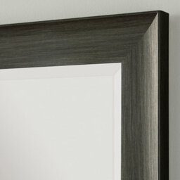 Yearn Grey Scooped Rectangular Framed Mirror 102X74Cm - thumbnail 2