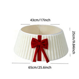 Amorly 43Cm Christmas Tree Collar, Plush Tree Collar Tree Stand Cover Xmas Tree Ring Stand Tree Basket Skirt For Winter Home Decorations - thumbnail 5