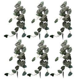 Leaf 6 X 120Cm Artificial Hanging Trailing Plant Alocasia Dragon Scale Dark - thumbnail 1