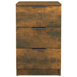 Berkfield Modern Bedside Cabinet Smoked Oak 40X36X65 Cm - thumbnail 6