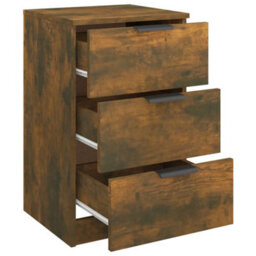 Berkfield Modern Bedside Cabinet Smoked Oak 40X36X65 Cm - thumbnail 8