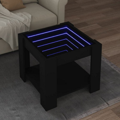 Berkfield Coffee Table With Led Black 53X53X45 Cm Engineered Wood - image 1