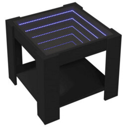 Berkfield Coffee Table With Led Black 53X53X45 Cm Engineered Wood - thumbnail 3